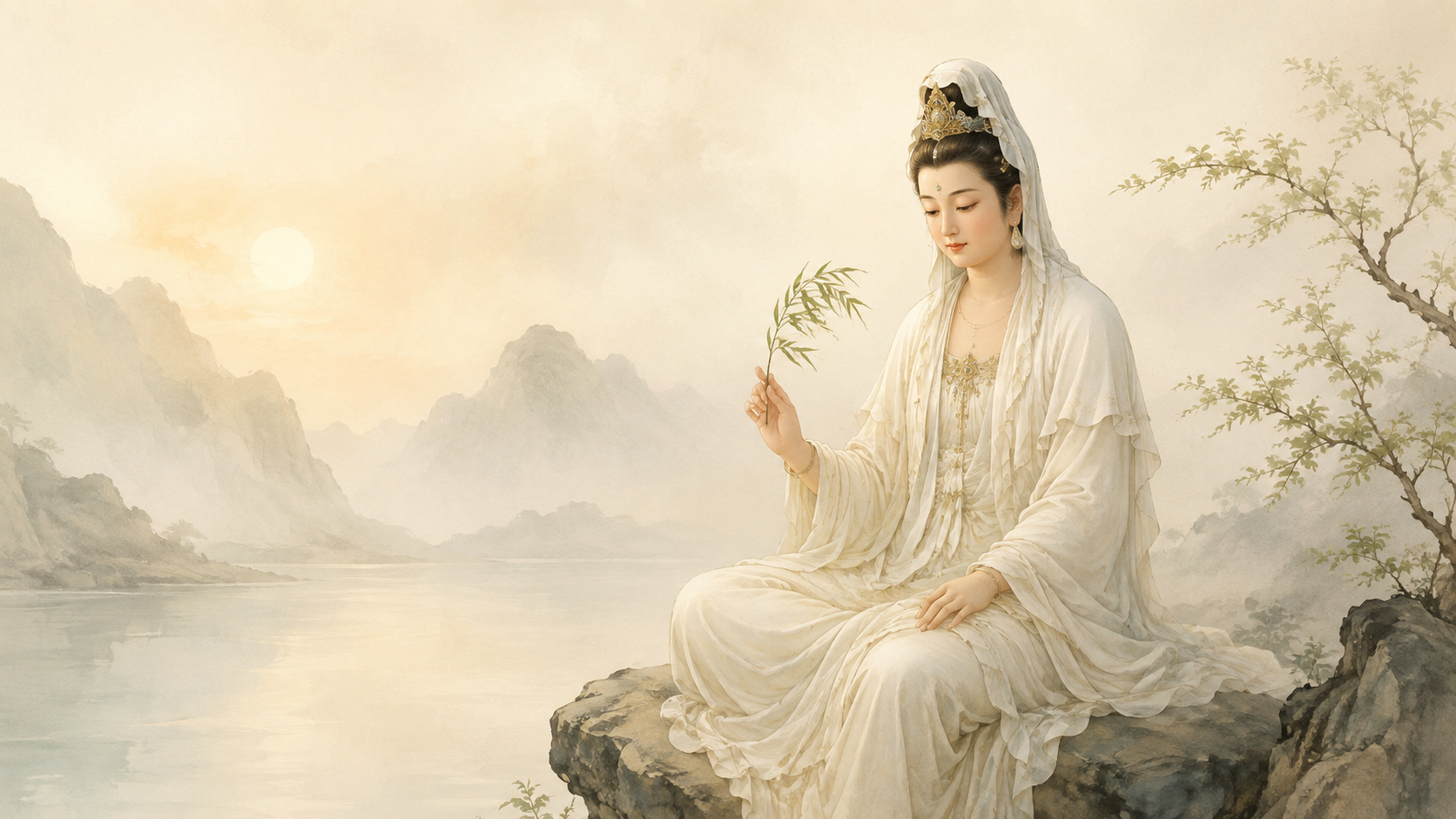 ภาพวาดร่วมสมัยสำหรับโหมดระลึกถึงเจ้าแม่กวนอิม