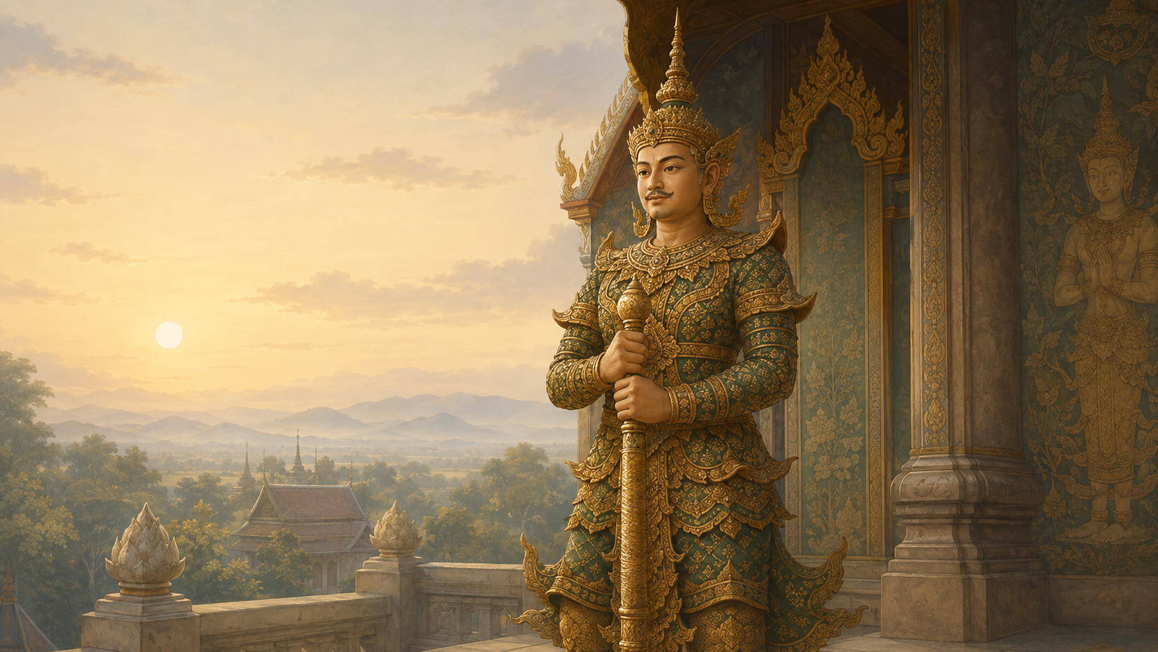 ภาพวาดร่วมสมัยสำหรับโหมดระลึกถึงท้าวเวสสุวรรณ